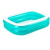 Bestway BW54005-20 Inflatable Family Pool, Blue Rectangular with Water Capacity 450L