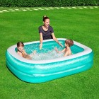 Bestway BW54005-20 Inflatable Family Pool, Blue Rectangular with Water Capacity 450L