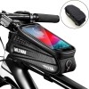 Bike Frame Bag with Mobile Phone Holder, Bicycle Top Tube Pouch, Waterproof Cycle Cell Phone Mount with Touch Screen Window, for iPhone Samsung Smart Phone up to 6.5 inch Bike Frame Bag with Mobile Phone Holder, Bicycle Top Tube Pouch, Waterproof Cycle Cell Phone Mount with Touch Screen Window, for iPhone Samsung Smart Phone up to 6.5 inch