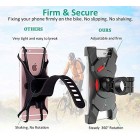 Bike Phone Holder, 360° Rotatable Universal Adjustable Motorcycle Phone Mount Clamp for iPhone 11 Pro Max/XS Max/XR/X/8/7, Samsung Galaxy S20/S10e/S9/S8 Plus and Most 3.5 inch-6.5 inch Smart Phones