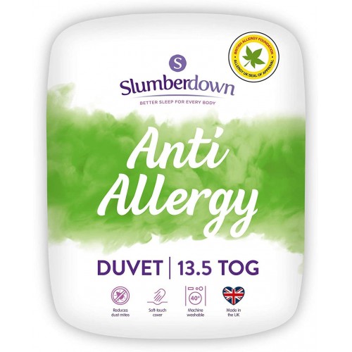 Slumberdown Anti Allergy Duvet, Double, 13.5 Tog Winter Warm Slumberdown Anti Allergy Duvet, Double, 13.5 Tog Winter Warm