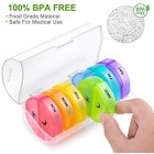 Pill Box 7 Day AM PM (Twice a Day) Weekly Pill Box Case with Moisture-Proof Design for Purse and Pockets (Rainbow) Pill Box 7 Day AM PM (Twice a Day) Weekly Pill Box Case with Moisture-Proof Design for Purse and Pockets (Rainbow)