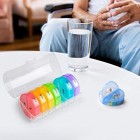 Pill Box 7 Day AM PM (Twice a Day) Weekly Pill Box Case with Moisture-Proof Design for Purse and Pockets (Rainbow) Pill Box 7 Day AM PM (Twice a Day) Weekly Pill Box Case with Moisture-Proof Design for Purse and Pockets (Rainbow)