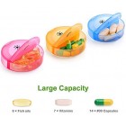 Pill Box 7 Day AM PM (Twice a Day) Weekly Pill Box Case with Moisture-Proof Design for Purse and Pockets (Rainbow) Pill Box 7 Day AM PM (Twice a Day) Weekly Pill Box Case with Moisture-Proof Design for Purse and Pockets (Rainbow)