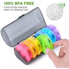 Pill Box 7 Day AM PM (Twice a Day) Weekly Pill Box Case with Moisture-Proof Design for Purse and Pockets (Rainbow) Pill Box 7 Day AM PM (Twice a Day) Weekly Pill Box Case with Moisture-Proof Design for Purse and Pockets (Rainbow)