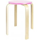 Pink Stackable WOODEN STOOL Home Seating Chair Sets