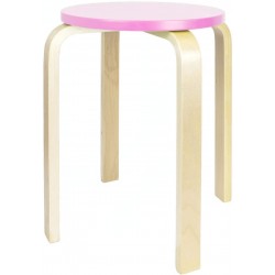 Pink Stackable WOODEN STOOL Home Seating Chair Sets Pink Stackable WOODEN STOOL Home Seating Chair Sets