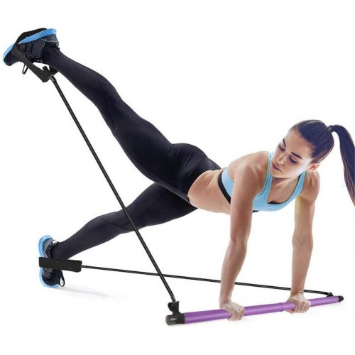 GYFHMY Bodybuilding Yoga Pilates Stick with Foot Loop - Core Strength Fitness Gym Resistance Band Bar Kit - Ideal for Home Total Body Workout, Gym, Weightlifting GYFHMY Bodybuilding Yoga Pilates Stick with Foot Loop - Core Strength Fitness Gym Resistance Band Bar Kit - Ideal for Home Total Body Workout, Gym, Weightlifting