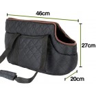 proudpet Quilted Pet Carrier Small Dog Black Handbag Cat Carry Bag