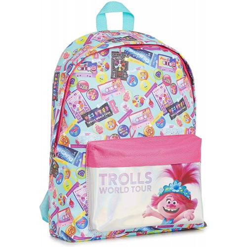 Trolls School Bags for Girls Boys, Girls Backpack with Holographic Design Poppy Troll