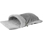 proudpet Cat Pouch Bed Cosy Grey Fleece Pet Hideaway