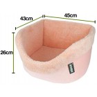 proudpet Pet Car Booster Seat Fluffy Pink Dog Travel Carrier