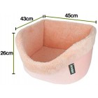 proudpet Pet Car Booster Seat Fluffy Pink Dog Travel Carrier proudpet Pet Car Booster Seat Fluffy Pink Dog Travel Carrier