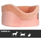 proudpet Pet Car Booster Seat Fluffy Pink Dog Travel Carrier proudpet Pet Car Booster Seat Fluffy Pink Dog Travel Carrier