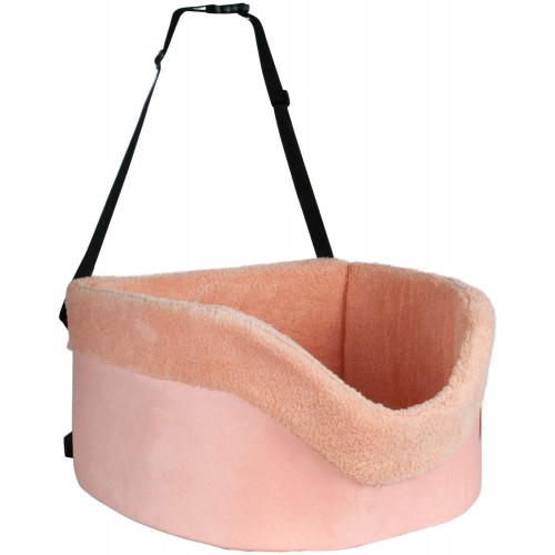 proudpet Pet Car Booster Seat Fluffy Pink Dog Travel Carrier proudpet Pet Car Booster Seat Fluffy Pink Dog Travel Carrier