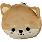 Relaxeazzz Shiba Inu Dog Shaped Round Travel Pillow and Eye Mask for Sleeping with Quick Release,Plushie,Sleeping Mask for Airplane,Flight Pillow for Kids Adults,Cute Sleeping Mask