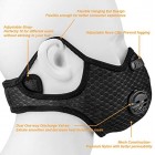 Reusable Fold-Flat Dust Face Mask with Filters Personal Protective Adjustable for Running Cycling, Outdoor Activities (Black, 1 Mask + 3 Activated Carbon Filters Included)