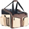 proudpet Brown Pet Carrier Dog Cat Car Travel Bag with Shoulder Strap