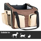 proudpet Brown Pet Carrier Dog Cat Car Travel Bag with Shoulder Strap