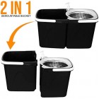 EVELYN LIVING 360 Spin Mop Bucket Set Stainless Steel Spin Wringer with 4 Microfibre Mop Head Pad Easy Press Handle Floor Cleaning EVELYN LIVING 360 Spin Mop Bucket Set Stainless Steel Spin Wringer with 4 Microfibre Mop Head Pad Easy Press Handle Floor Cleaning