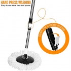 EVELYN LIVING 360 Spin Mop Bucket Set Stainless Steel Spin Wringer with 4 Microfibre Mop Head Pad Easy Press Handle Floor Cleaning EVELYN LIVING 360 Spin Mop Bucket Set Stainless Steel Spin Wringer with 4 Microfibre Mop Head Pad Easy Press Handle Floor Cleaning