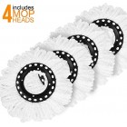 EVELYN LIVING 360 Spin Mop Bucket Set Stainless Steel Spin Wringer with 4 Microfibre Mop Head Pad Easy Press Handle Floor Cleaning EVELYN LIVING 360 Spin Mop Bucket Set Stainless Steel Spin Wringer with 4 Microfibre Mop Head Pad Easy Press Handle Floor Cleaning