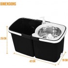 EVELYN LIVING 360 Spin Mop Bucket Set Stainless Steel Spin Wringer with 4 Microfibre Mop Head Pad Easy Press Handle Floor Cleaning EVELYN LIVING 360 Spin Mop Bucket Set Stainless Steel Spin Wringer with 4 Microfibre Mop Head Pad Easy Press Handle Floor Cleaning