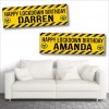 2 Personalised Birthday Banners - Lockdown Design 3 - Any Name or Any Requested Message Approx 3ft x 1ft