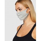 Reusable Face Mask 100% BCI Cotton with Elastic Loop, Adult 5 Pack White Black or Grey