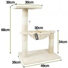 proudpet Cat Tree Hammock Style Scratch Post Tower Beige or Grey