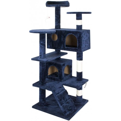 proudpet Cat Tree Tower Style 1.3m Play Pet Scratch Post Blue or Brown proudpet Cat Tree Tower Style 1.3m Play Pet Scratch Post Blue or Brown