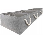 3x Storage Boxes Set of 3 Space Saver Clothes Toys Storing Crates 3x Long Storage Boxes