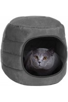 proudpet 2 in 1 Cat Cave Pet Bed Grey Kitten House