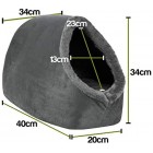 proudpet Cat Cave Hideout Bed Grey Pet Kitten Puppy Soft Tent House Shelter Small Dog