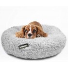 Large Cat Donut Grey Plush Pet Kitten Puppy Dog Nesting Bed