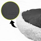 Large Cat Donut Grey Plush Pet Kitten Puppy Dog Nesting Bed