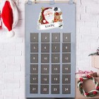 Personalised Christmas Santa Advent Calendar In Silver Grey, Christmas Advent Calendar, Christmas Decoration, Countdown to Christmas Gift