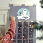 Personalised Christmas Snowman Advent Calendar In Silver Grey, Christmas Advent Calendar, Christmas Decoration, Countdown to Christmas Gift