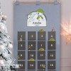 Personalised Christmas Snowman Advent Calendar In Silver Grey, Christmas Advent Calendar, Christmas Decoration, Countdown to Christmas