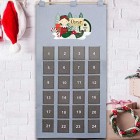 Personalised Christmas Elf Advent Calendar In Silver Grey, Christmas Advent Calendar, Christmas Decoration, Countdown to Christmas Gift