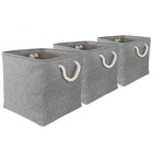 Pack of 3 Fabric Storage Cubes Set of 3 Space Saver Clothes Toys Storing Crates 3x Cubed Storage Boxes