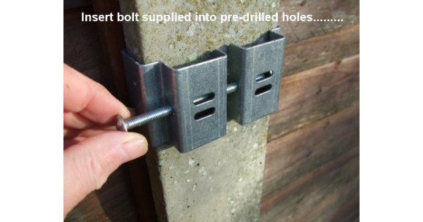 Postfix Slotted Concrete Fence Post Brackets To Fit 4 X 4 Posts 4 Sets