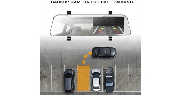 Toguard Mirror Dash Cam 5 Inch Lcd Backup Camera Rear View Mirror