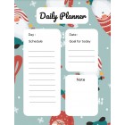 Blue & White Simple Christmas Daily Planner, Editable Christmas Planner, Christmas Daily Plan Sheet,  Instant Download, Digital Download PDF