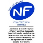 AlcoSense French NF Certified Breathalyzers for France - 2 Breathalysers Supplied in a Twin Pack Kit