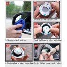 Blind Spot Mirrors For Cars - BeskooHome Waterproof 360°Rotatable Convex Rear View Mirror For Universal Cars -2 Pack