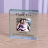 Personalised Bridesmaids Thankyou Glass Token Photo Engraved Glass Block Paperweight Gift Glass Block Bridesmaid Gift Wedding Gift