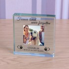 Cat Memorial Forever Loved Never Forgotten Photo Upload Glass Token