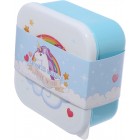 Puckator Enchanted Rainbows Unicorn Set of 3 Lunch Box Snack Storage S/M/L - - Lunchbox with Multi Compartments - Small Food Containers - Lunchbox for Adults and Kids - Girls Boys Lunchbox