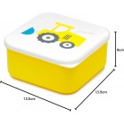Puckator Little Tractors Set of 3 Lunch Box Snack Pots M/L/XL - Lunchbox with Multi Compartments - Small Food Containers - Lunchbox for Adults and Kids - Girls Boys Lunchbox - Snack Storage